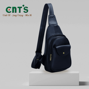 Túi da đeo cheo Unisex CNT MQ18 Đen